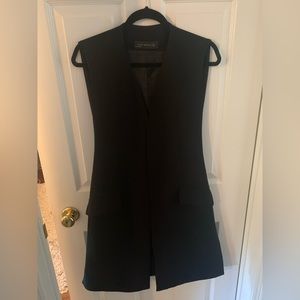 Black Zara vest with side slits